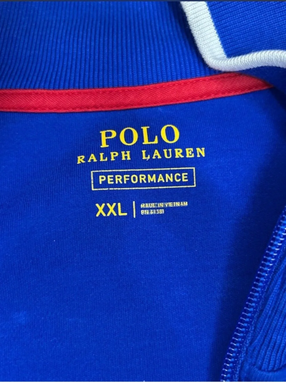Ralph Lauren Royal Blue Track Jacket with White Stripes